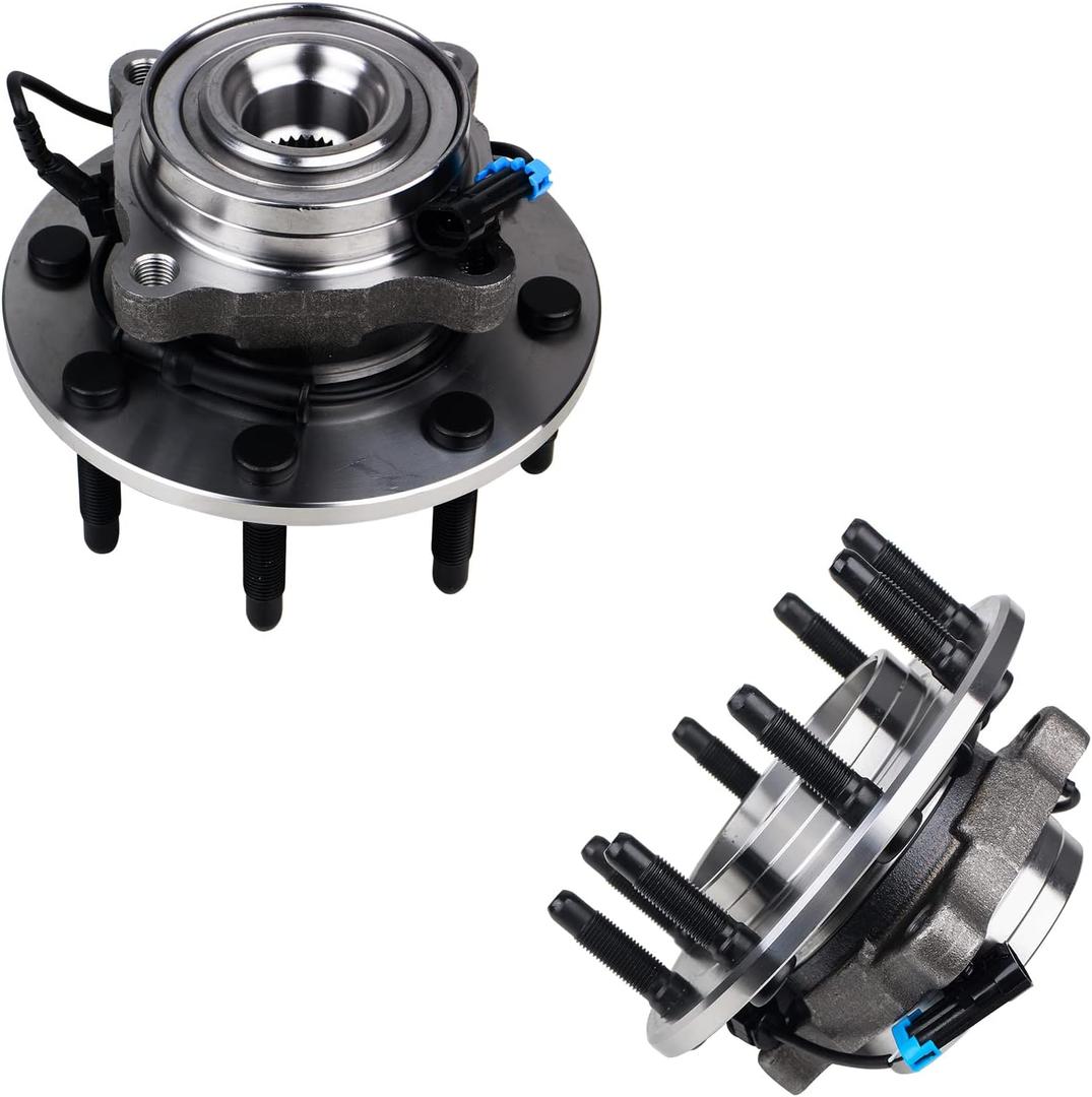 KUSATEC 515098 2Pack Front Wheel Bearing and Hub Assembly Fit for Chevy Silverado Suburban 2500 3500 2007-2013, for GMC Sierra Yukon XL 2500 3500 2007-2013, Hummer H2 2008 2009, 8 Lug Bolts w/ABS