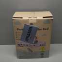 Portable Foldable Toddler Travel Bed  Air Layer Fabric Soft Foam Floor Crib with Safety Rails, No Assembly, Washable Cover, Compact Kids Sleep Solution for Home, Trips & Daycare, Cream