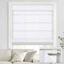 UNISHADES No Drill Cordless Roman Shades, 46×64 in, Light Filtering White
