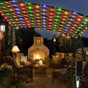 Enhon LED Net Lights, 320 LED 10 x 10FT with Timer & 8 Lighting Modes, Waterproof Connectable Outdoor Net Lights for Gazebo, Bush, Patio, Wedding, Holiday(Multicolor)