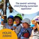 Solar Buddies Sunscreen Applicator - Single Full Pink - Refillable Roll on Sponge Sunscreen, Suncream & Lotion Applicator For Kids, Adults & Families - Holds 3.4fl oz, Perfect Size for Travel
