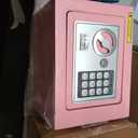 TENAMIC Safe Box 0.23 Cubic Feet Electronic Digital Security Box, Keypad Lock Box Cabinet Safes, Solid Alloy Steel Office Hotel Home Safe, Pink