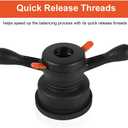 Wheel Balancer Tire Change Tool, 40mm/ 38mm/ 36mm Wheel Balancer Quick Release Wing Nut & Pressure Cup Hub Shaft Nut (Thread Diam. 40mm, Pitch 4mm)