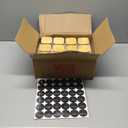 6oz Glass Spice Jars with Bamboo Lid and Label, 12 Pack Square Glass Container, Small Food Storage Containers for Kitchen, Clear Empty Seasoning Jar for Sugar, Salt, Coffee Bean, Herb, Borosilicate