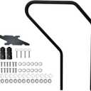 koxuyim 5th Wheel RV Step Handrail, Entry Assist Handrail, Accommodates Door Widths up to 36", Compatible with Any Generation 3 Triple Or Quad Solid Step 799640, Black