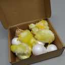9 Pcs Spring Easter Chicken Decoration Set 4 Pcs Realistic Plush Little Chick Figurine Fluffy Chicks 4 Pcs Craft Foam Egg 1 Bag Yellow Easter Grass for Photography DIY Crafting Easter Hunt Party