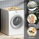 Washing Machine Cover for Top 23.6x 19.7" Pad for Top of Washer or Dryer Protector Washing Machine Dust Cover Pad Non Slip Waterproof Washable (Bee, 23.6x 19.7")