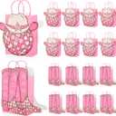 Kolldenn 16 Pcs Cowgirl Birthday Party Favors Bags Cowgirl Boots Paper Bags Pink Disco Paper Bag Western Theme Party Favors Kraft Bachelorette Last Rodeo Supply