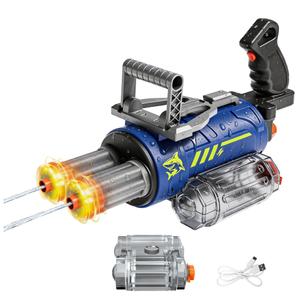 Electric Water Gun for Adults & Kids, Voice Control Automatic Water Guns, 26-30 FT Long Range Gatling Watergun with LED Lights (Voice Control Water Guns)