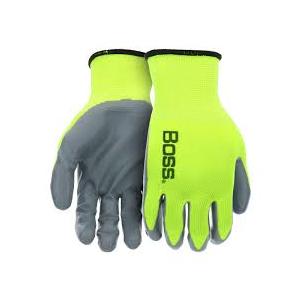 Boss Gloves 4 Pack Large Yellow
