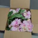 8 Pcs Silk Peonies Artificial Flowers Bulk Faux Peony Bouquet Fake Flower for Wedding Bridal Shower Centerpieces DIY Floral Arrangements Home Party Decorations (White-Pink)