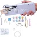 Handheld Sewing Machine,Mini Portable Electric Sewing Machine for Beginners Adult,sewing supplies,Easy to Use and Fast Stitch Suitable for Clothes,Fabrics,DIY Home Travel