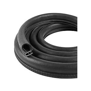 Automotive Door Weather Stripping 20Ft Car Door Rubber Edge Trim Seal Strip Gasket with Side Bulb for Car Bus Camper Boat RV Truck Doors