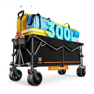 Navatiee 300L Extra Large Collapsible Wagon Cart Foldable, 48''L Extended Heavy Duty Folding Beach Wagon with 440LBS Weight Capacity and Big Wheels, Utility Garden Cart for Sports Camping Navatiee 300L Extra Large Collapsible Wagon Cart Foldable, 48''L Extended Heavy Duty Folding Beach Wagon with 440LBS Weight Capacity and Big Wheels, Utility Garden Cart for Sports Camping