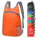 20L Ultra Hiking-Daypack Lightweight Foldable Travel Packable Backpack for Camping Cycling Outdoor, Orange