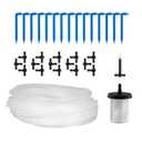 Automatic Plant Waterer Replacement Kit for 15 Potted Plants, Accessories Expansion Set for Auto Drip Irrigation Programmable Self Watering Timer Devices (White)