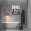 African American Wall Art Bathroom Decor Wall Art Black Girl In Bathtub Canvas Poster Prints Modern Pink Wall Decor Fashion Black Women Pictures Framed For Bathroom Ready To Hang 16"X20"