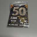 2 x Jumbo 50th Birthday Card for Women Men, Happy 50th Birthday Party Decorations for Her Him, Black Gold 50 Year Old Birthday Card, Double-Sided with Two Stickers