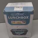 Electric Lunch Box Food Heater, 3 in 1 Ultra Quick Heated Lunch Boxes for Adults, 12V/24V/110V Portable Food Warmer for Car/Truck/Office With Fork Spoon and Insulated Carry Bag (Gray)