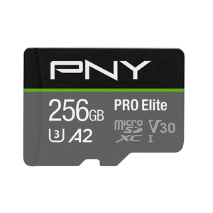 PNY 256GB PRO Elite Class 10 U3 V30 with Adapter for Use with Full Size SD Device