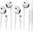 2 Pack for Wired /iPhone Headphones Earbuds with Built-in Microphone & Volume Control HiFi Stereo Nosie Reduction Earphones Compatible with iPhone 14 Max/13/12/11/XR/XS/X/8/7/SE Support All iOS System