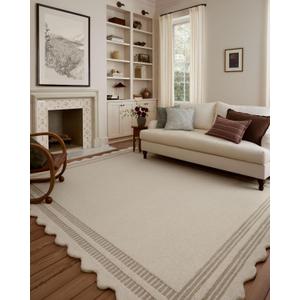 Loloi Chris Loves Julia Scottie Collection SCO-01 Ivory/Grey 2'-3" x 3'-9", .87" Pile Height, Runner Rug