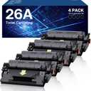 26A Toner Cartridge Black High Yield Compatible for HP 26A CF226X CF226A 26X use with HP LaserJet Pro MFP M426fdw M402 M402dn M402dne M402dw Printer (4 Pack)