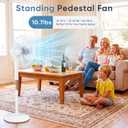 OLIXIS 17" Standing Fan with Remote, Oscillating Pedestal Fans for Bedroom w/ 15H Timer, Stand Up Fan w/ 3 Speed & 3 Wind Modes, Adjustable Height & Tilt Head
