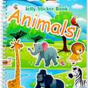 OIBUTUR Jelly Sticker Books for Toddlers 24 Years, Reusable Sticker Book for Kids 13, Toddler Easter Basket Stuffers＆Travel Essentials Animals Stickers for Kids Toddler Plane Activities (Animals)
