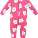Jimonda Baby Pajamas 100% Cotton Gender Neutral One-Piece Footed,Long Sleeve Clothes,2-Way Zipper Closure Romper (3-6 Months, Egg)