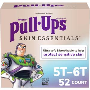 Pull-Ups Boys' Skin Essentials Potty Training Pants, Training Underwear, 5T-6T (46+ lbs), 52 Ct