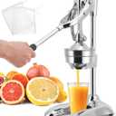 Moongiantgo Commercial Manual Juicer, Hand Press Citrus Juicer Extractor with 2 Reusable Fruit Bags, Easy To Clean, Fruit Squeezer Juicer Machine for Pomegranate Orange Lime Lemon
