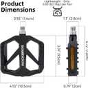 ROCKBROS Mountain Bike Pedals MTB Pedals Bicycle Flat Pedals Nylon 9/16" Sealed Bearing Lightweight Design for Road Mountain BMX MTB Bike