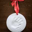 Little Hippo Baby Ornament Keepsake Kit (Newborn Bundle) - 2 Easels, 4 Ribbons & Letters! Handprint and Footprint Clay Casting Kit for Baby Shower Gifts, Boys & Girls