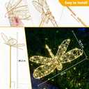 Flacchi Solar Garden Lights Outdoor Waterproof - Dragonfly Decor with 240LED, Solar Powered Iron Easy to Install for Pathway Garden Decorations Patio Decor Yard Decoration