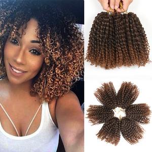 8 Inch Short Passion Twist Hair 6 Bundles Kinky Curly Crochet Hair for Black Women Curly Braiding Hair Crochet Braids Hair6Bundles8 Inch, 1B/30