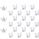 WANDIC Origami Paper Cranes, 10 Strings Handmade Folded Origami Paper Crane String Garland for Wedding Party Backdrop Home Decoration, White