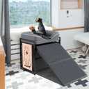Pet Sofa for Dogs and Cats to Stay Close While You Work or Game with Ramp and Storage Drawers, Bedside Lounge or Dog Window Perch, Sturdy Design, Ideal for Small Pets