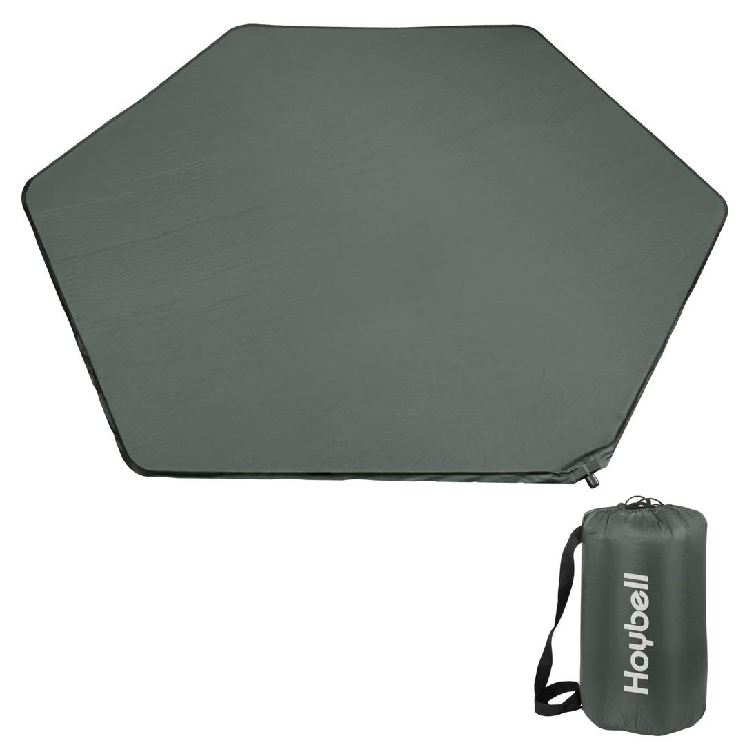 Hexagon Playpen Mat, Compatible with POP N GO Baby Playpen, 59 inch Self Inflating Playmat Pad, Baby Play Mat, Portable and Comfortable Play Yard Mat with Carry Case - Dark Grey