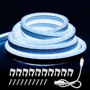 16.4FT Neon Lights Daylight, LED Flexible Linkable Waterproof Rope Strip Lights Nature White for DIY Sign Living Gaming Room Bedroom Bars Wall Party Wedding Christmas Indoor Outdoor Dcor