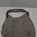 DOURR Women's Multi-pocket Shoulder Bag Fashion Cotton Canvas Handbag Tote Purse (Gray - Large Size)