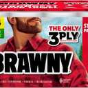Brawny Tear-A-Square 3-Ply Paper Towels, 12 Double Rolls = 24 Regular Rolls, Strong, Absorbent, and Durable with 3 Sheet Sizes