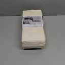 Linen Closet Fitted Sheet  100% Cotton Percale, Cool & Crisp, Brushed for Softness, Deep Pocket Fits Mattresses up to 17", Breathable, Durable, Easy Care, 1-Piece Bottom Sheet, Queen Size, Ivory