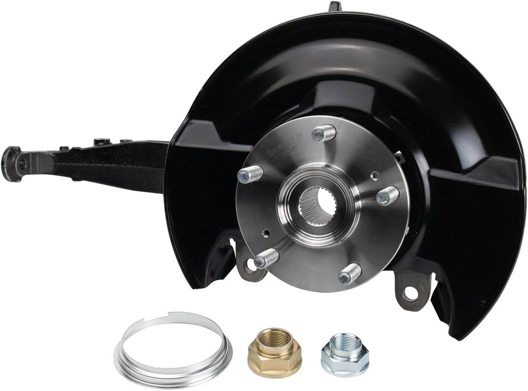 TRQ Complete Wheel Hub Bearing & Steering Knuckle Assembly LH Driver for 03-07 Honda Accord 2.4L Manual Transmission