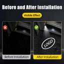 4Pcs Car Door Lights Logo Projector Compatible with Highlander/Camry/4runner/Sienna/Corolla/Tundra/Prius/Venza/Prado/Sequoia/Reiz/Previa/Alphard Model, 3D LED Car Welcome Projector Puddle Lights