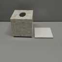 5.9 Mother of Pearl Tissue Box Cover for Kleenex and More  Handcrafted Square Tissue Holder with Sliding Bottom  Decorative Napkin Dispenser for Bathroom, Bedroom, Kitchen, Office