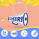 2 x Liliaafar 24 Pcs Cheer Luggage Tags Bulk Cheer Bag Tags for Travel Suitcase Keychain DIY Accessories 2.8'' PVC Name Labels Number ID Card with Metal Ring for Team Gifts