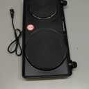 Elite Gourmet EDB302BF Countertop Double Cast Iron Burner, 1500 Watts Electric Hot Plate, Temperature Controls, Power Indicator Lights, Easy to Clean, Black