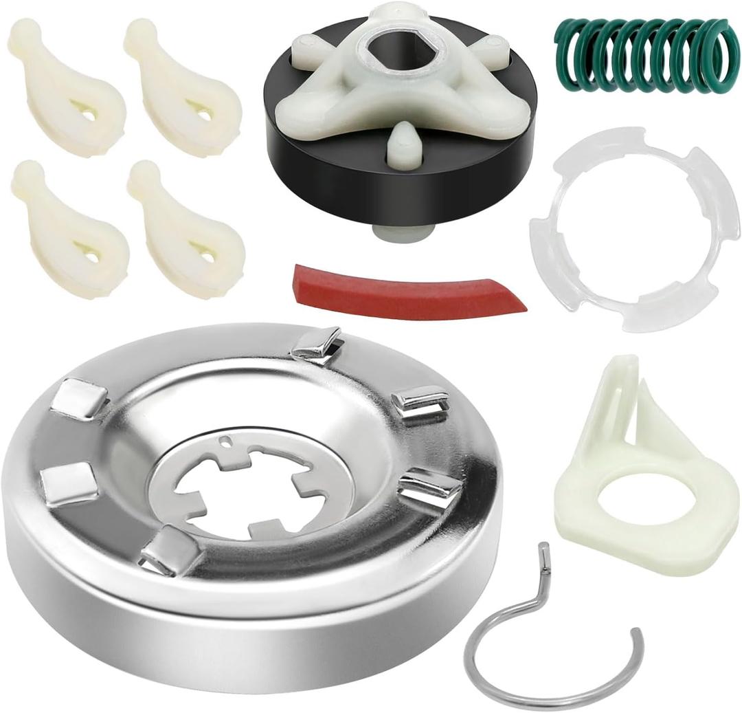 2026 Upgrade 285785 Washer Clutch Assembly Kit & 285753A Motor Coupling Kit & 4pcs 80040 Washer Agitator Dogs by Beaquicy - Fit for Kenmore Whirlpool Roper Washer - Replace 285331, 3351342, 3946794