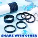 Hiboom 100 Pcs Colon Cancer Awareness Silicone Bracelets Blue Awareness Ribbon Rubber Wristbands Inspirational Colon Cancer Gifts for Women Men Social Charity Event